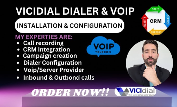 Gig Preview - Install, setup and configure vicidial, dialer, voip and call center campaigns