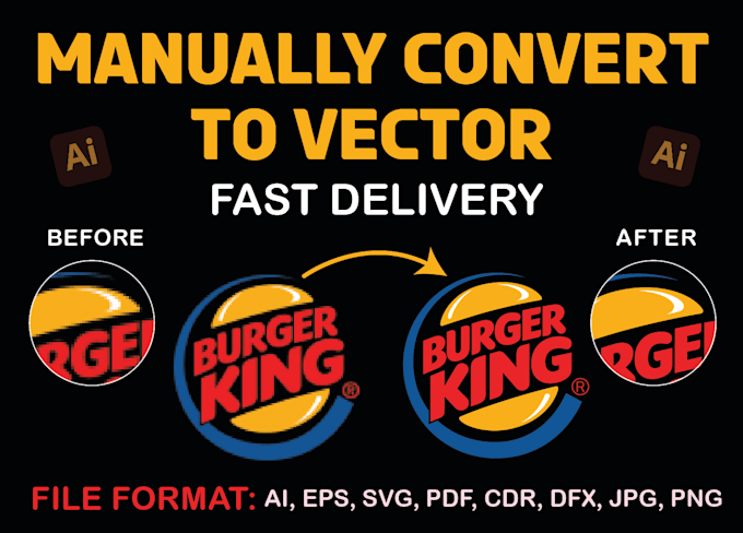 Gig Preview - Do manual vector tracing or convert image to vector quickly