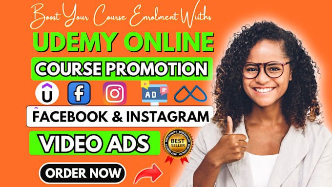 Gig Preview - Boost udemy course enrolments with effective facebook and instagram video ads