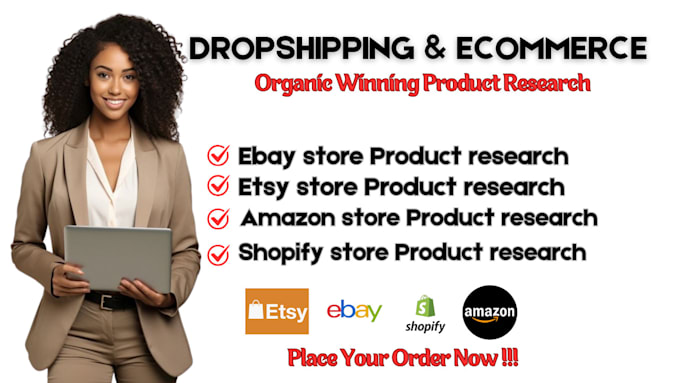 Gig Preview - Help you find winning shopify etsy ebay and amazon dropshipping product research