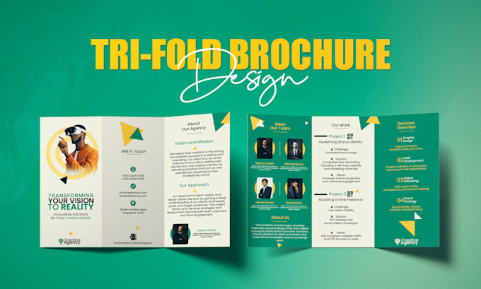 Gig Preview - Do professional and creative bi fold and tri fold brochure design