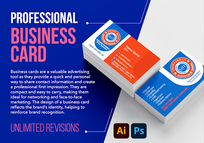 Gig Preview - Design business card for you with great quality and care