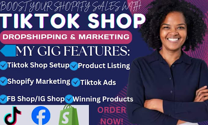 Gig Preview - Setup tiktok shop,tiktok sales,facebook shop,instagram shop to boost sales