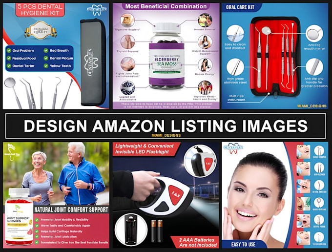 Gig Preview - Design amazon product listing, amazon listing pictures and amazon images