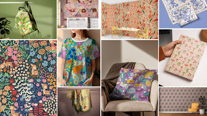 Gig Preview - Create seamless pattern design for fabric, textile etc