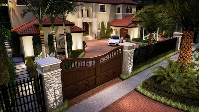 Bestseller - do 3d landscape backyard garden deck and front yard landscape architecture