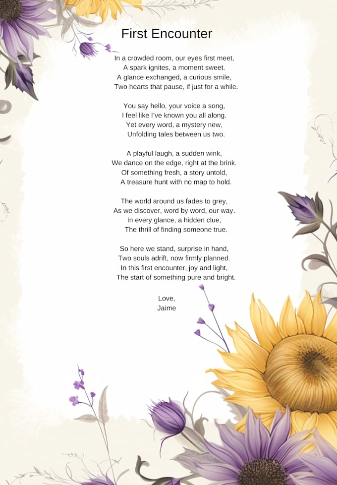 Bestseller - write a custom poem for any occasion