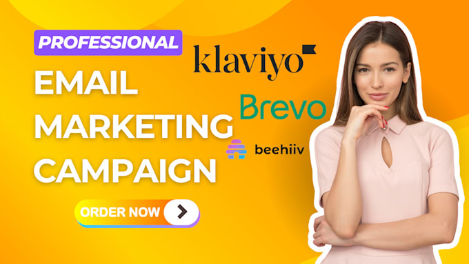 Gig Preview - Do professional email marketing campaign with brevo klaviyo or beehiiv