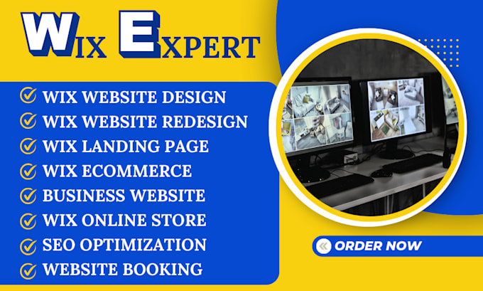 Gig Preview - Build wix website redesign wix website design, wix ecommerce, edit wix website