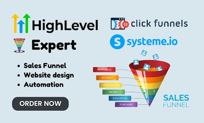 Bestseller - setup gohighlevel website sales funnels clickfunnels systeme io automation