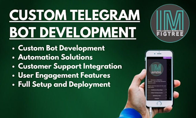 Gig Preview - Develop custom professional telegram bot for your business