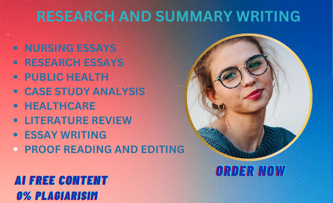 Gig Preview - Do case study analysis, research and summary writing