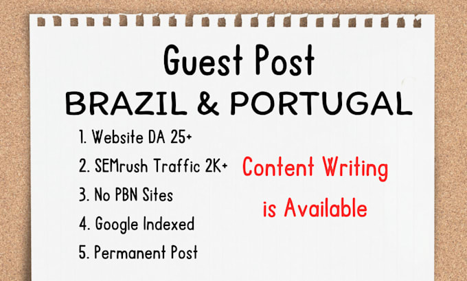 Gig Preview - Publish guest post on brazil and  portugal blogs