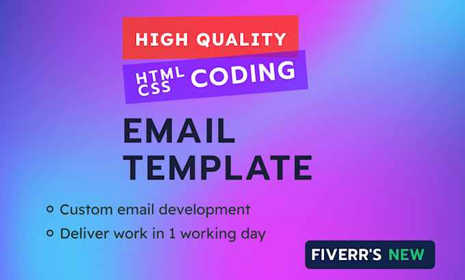 Gig Preview - Convert your design into high quality email template HTML