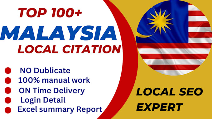 Gig Preview - Do malaysia best local citations for local SEO