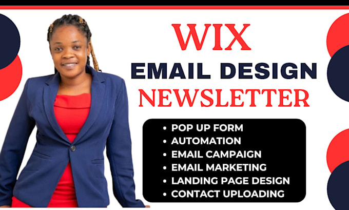 Gig Preview - Design wix email newsletter, wix landing page design, wix website redesign