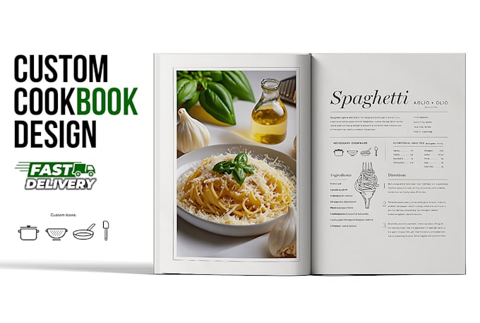 Gig Preview - Design a custom SEO optimized cookbook, recipe book, ebook