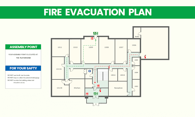 Gig Preview - Design fire emergency evacuation plan, exit plan, diagram, and maps