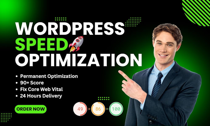 Gig Preview - Increase wordpress speed optimization, speed up wordpress website