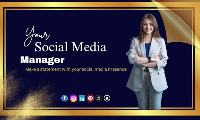 Gig Preview - Be your social media manager and social media marketing content creator