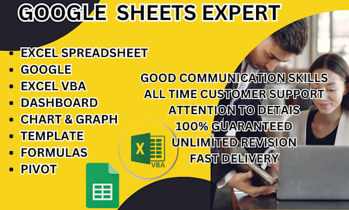 Gig Preview - Do excel dashboard, google sheets, microsoft excel  spreadsheet, visualization,