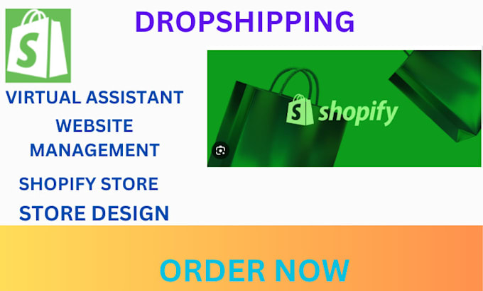 Gig Preview - Create shopify store, store design set up drop shipping  product research