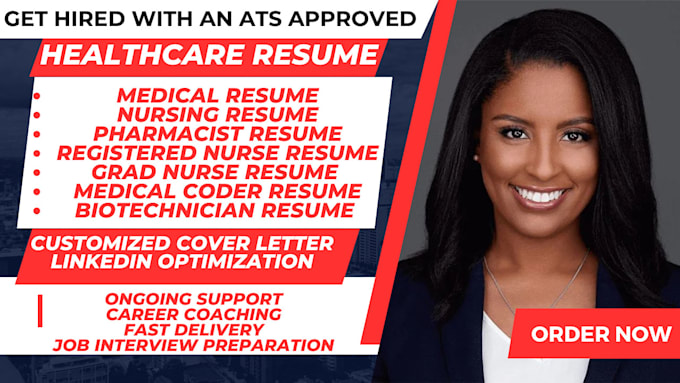 Gig Preview - Create registered nurse, travel nurses, nurse practitioner and healthcare resume