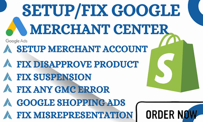 Gig Preview - Resolve google merchant center suspensions shopping ads misrepresentation gtin