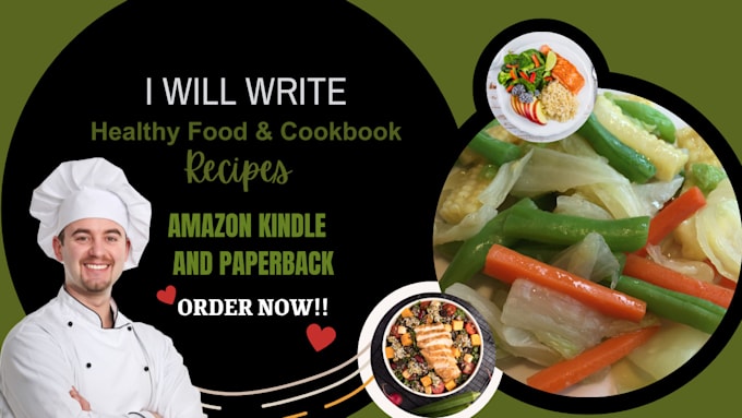 Gig Preview - Write amazing food recipes for cookbook, recipe ebook, food blogs, and ebook