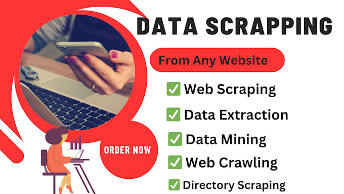 Gig Preview - Do data scrapping and data extracting of any websites