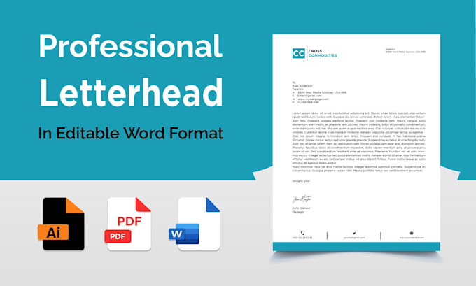 Gig Preview - Design professional letterhead in editable word format