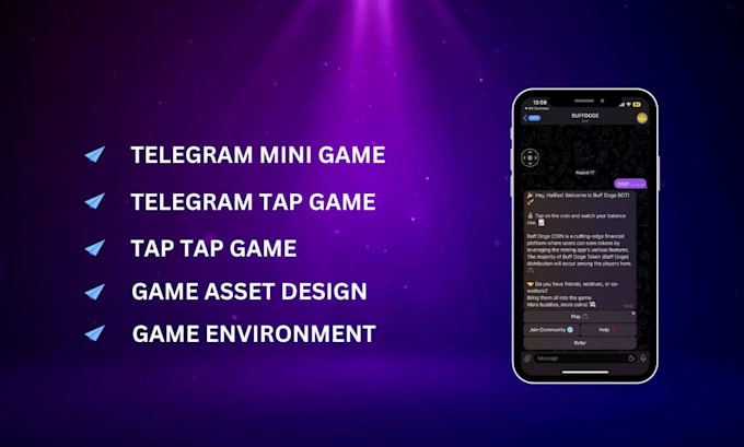 Gig Preview - Build telegram tap game telegram mini app solana game ton game tap tap game