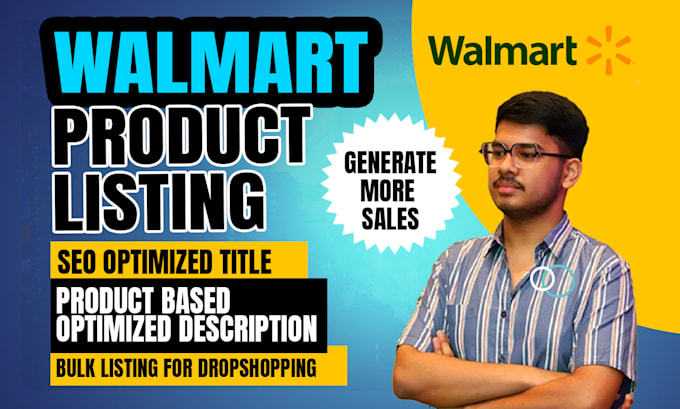 Gig Preview - List and optimize products on walmart marketplace