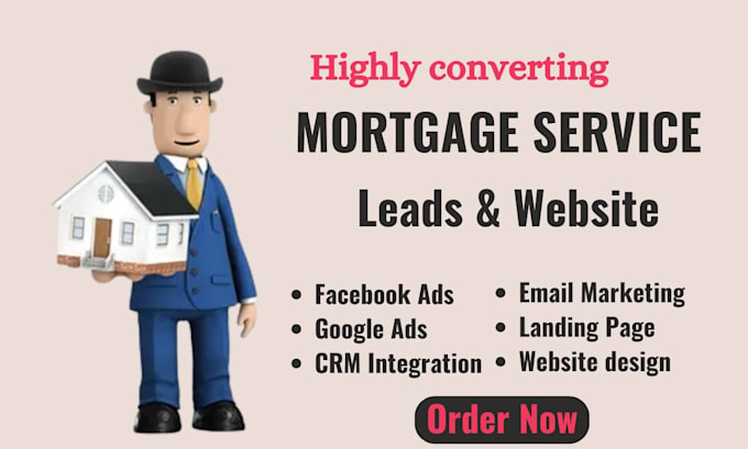 Gig Preview - Generate mortgage leads real estate leads via landing page