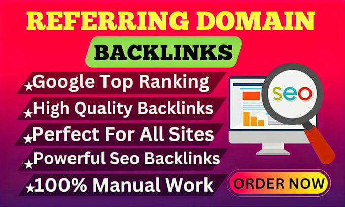 Gig Preview - Give you HQ referring domain SEO backlinks service for website ranking