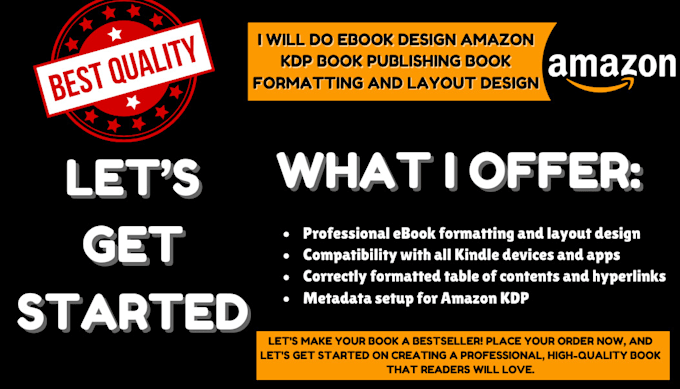 Gig Preview - Do ebook design amazon kdp book publishing book formatting and layout design