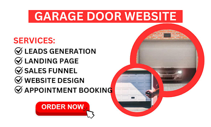 Gig Preview - Design garage door installation repair website for your brand