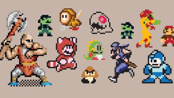 Gig Preview - Create any pixel art character animation  for game art stream sprite sheet