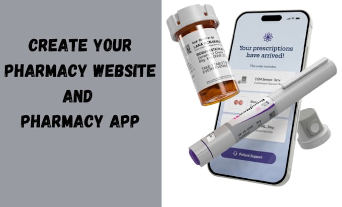 Gig Preview - Pharmacy website design, telemedicine website and pharmacy app development, app