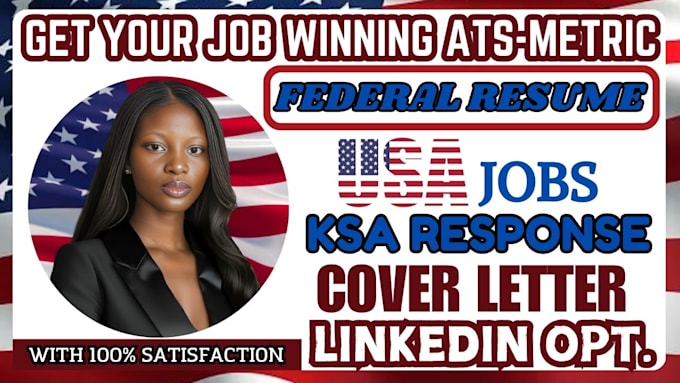 Gig Preview - Write ats federal government resume, cover letter, ksa responses for usajobs