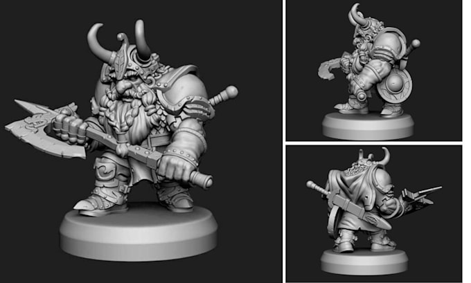 Gig Preview - Sculpt 3d miniature warhammer 40k dnd 3d tabletop 3d model stl for 3d printing