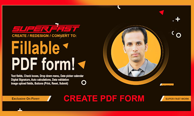 Bestseller - create fillable PDF form or design fillable form