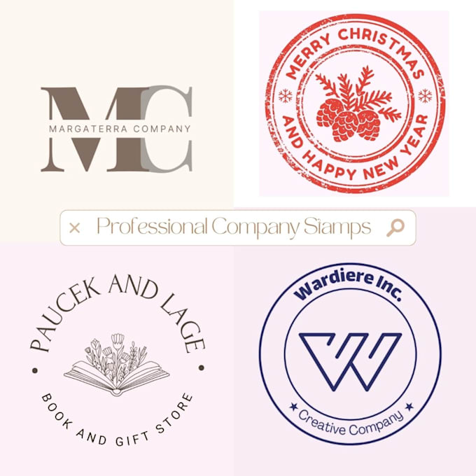 Gig Preview - Design professional company or business stamps with logo