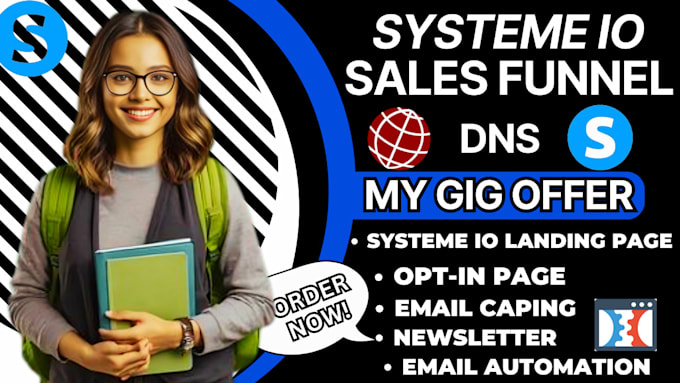 Gig Preview - Systeme io sales funnel, systeme io landing page, systeme io affiliate marketing