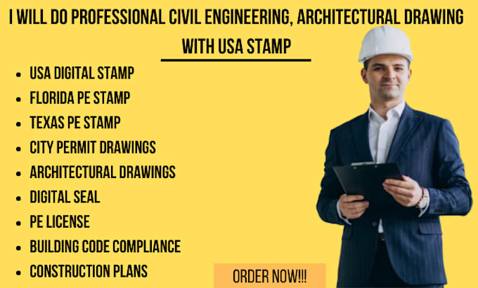 Bestseller - do professional civil engineering, architectural drawing with usa stamp