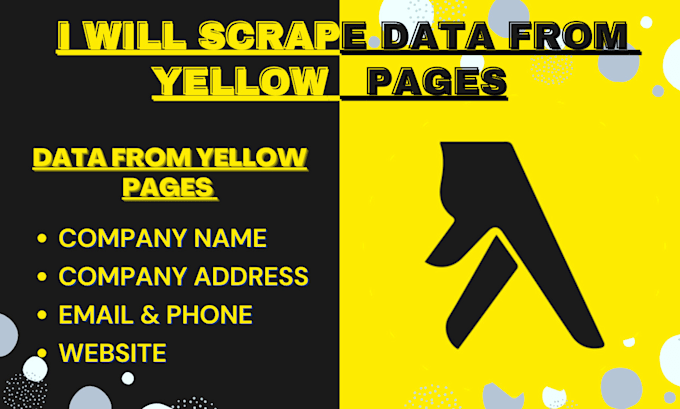 Gig Preview - Scape yellow pages to get email list, contact and address