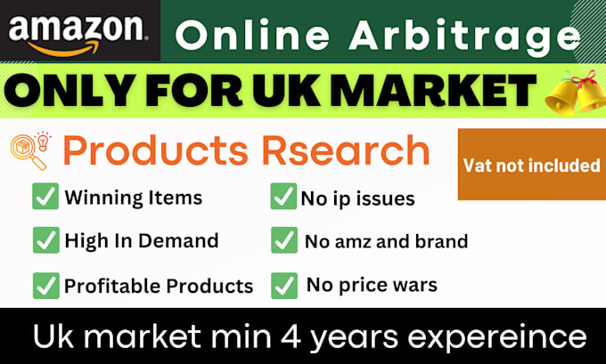 Gig Preview - Uk amazon online arbitrage uk profitable products research arbitrage fba retail