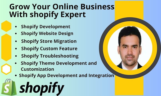 Gig Preview - Create a professional shopify store with custom design and development