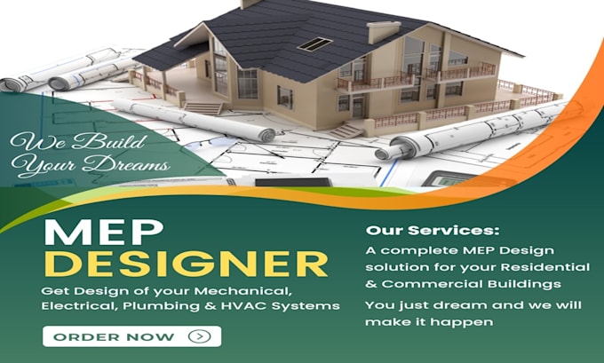 Gig Preview - Draw mep, hvac, mechanical, electrical and plumbing 2d, 3d and interior design