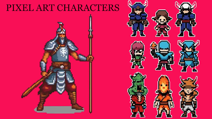 Gig Preview - Design pixel art characters, game sprites, pixel art character animations